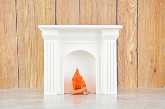 1 6 Scale Fireplace, Dollhouse Miniature Fireplace, Dollhouse Fireplace Kit, Dollhouse Fireplace Flames, Dollhouse Fireplace Logs