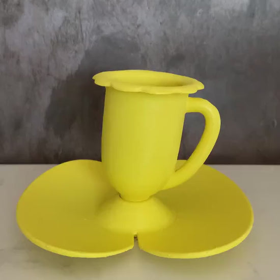 Daffodil Teacup from Willy Wonka, Wonka Movie Prop Replica, Yellow Teacup, Pretend Play Tea Cup, 3d Printed Cup, Tea Time Gift Idea