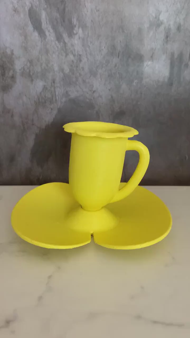 Daffodil Teacup from Willy Wonka, Wonka Movie Prop Replica, Yellow Teacup, Pretend Play Tea Cup, 3d Printed Cup, Tea Time Gift Idea