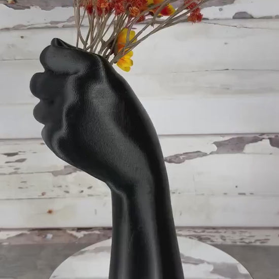 Human Hand Vase, Unique Vases for Flowers, 3D Printed Flower Vase, Mother's Day Gift from Kids, Dandelion Holder, Hand Holding Flower Vase