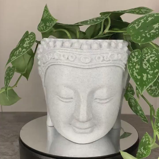 Buddha Head Planter for Indoor Plant, Buddha Pot, 3D Printed Flower Pot, 3D Printed Planter Pot, Face Planter Pot, Plant Lover Gift Ideas