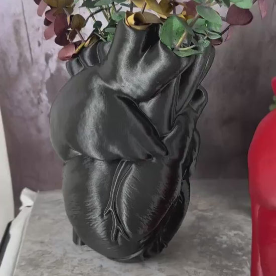 Realistic Human Heart Vase, Anatomical Heart Vase Large, Heart Surgeon Gift, Vase for Dried Flowers, Dried Flower Vase, 3D Printed Vase