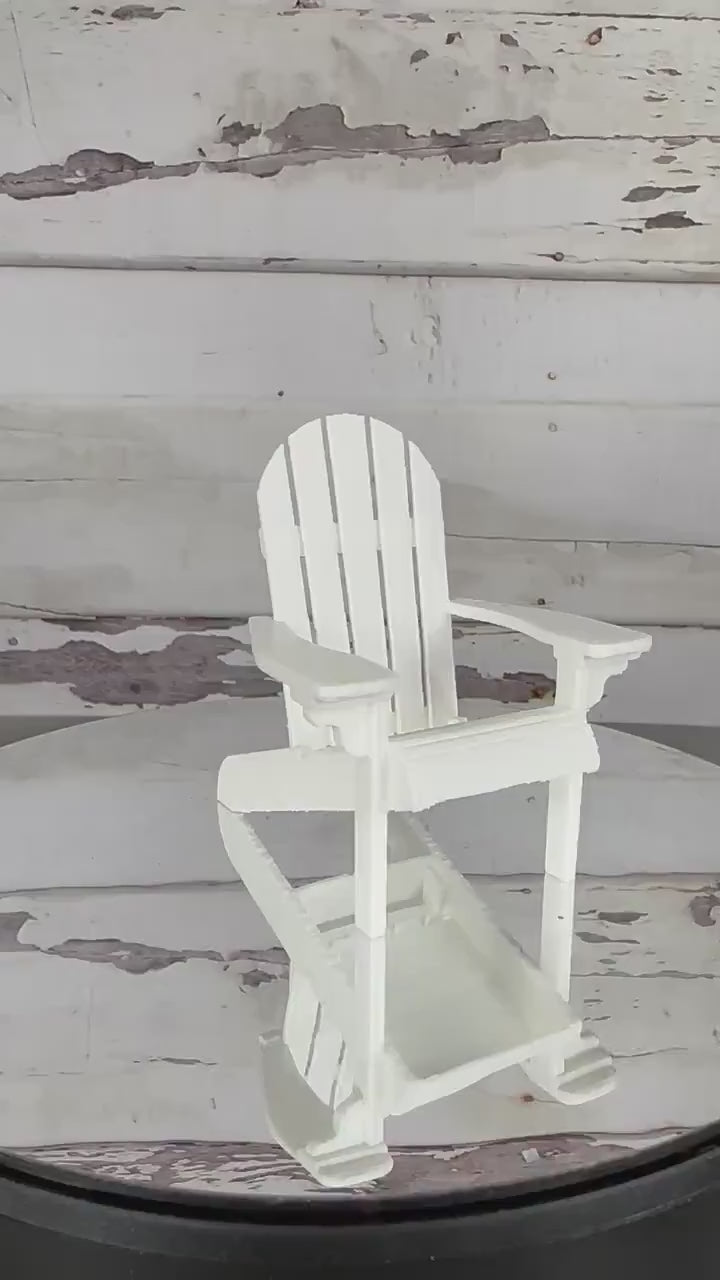 Miniature Adirondack Chair, Fairy Garden Chairs, 1 12 Scale Dollhouse Furniture, Miniature Lawn Chair, Plastic Adirondack Chairs