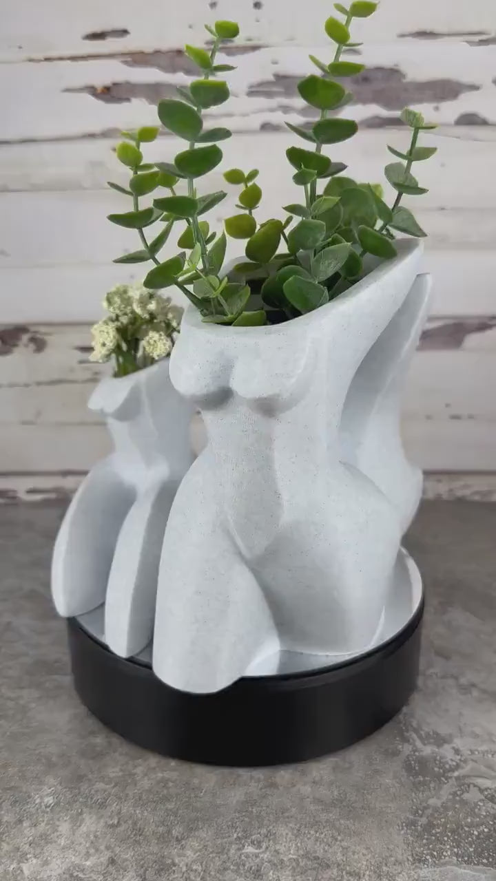 Female Torso Vase, Succulent Planter Funny, Unique Air Plant Holder, Female Form Art, Female Body Vase, Human Body Vase, Air Plant Holder