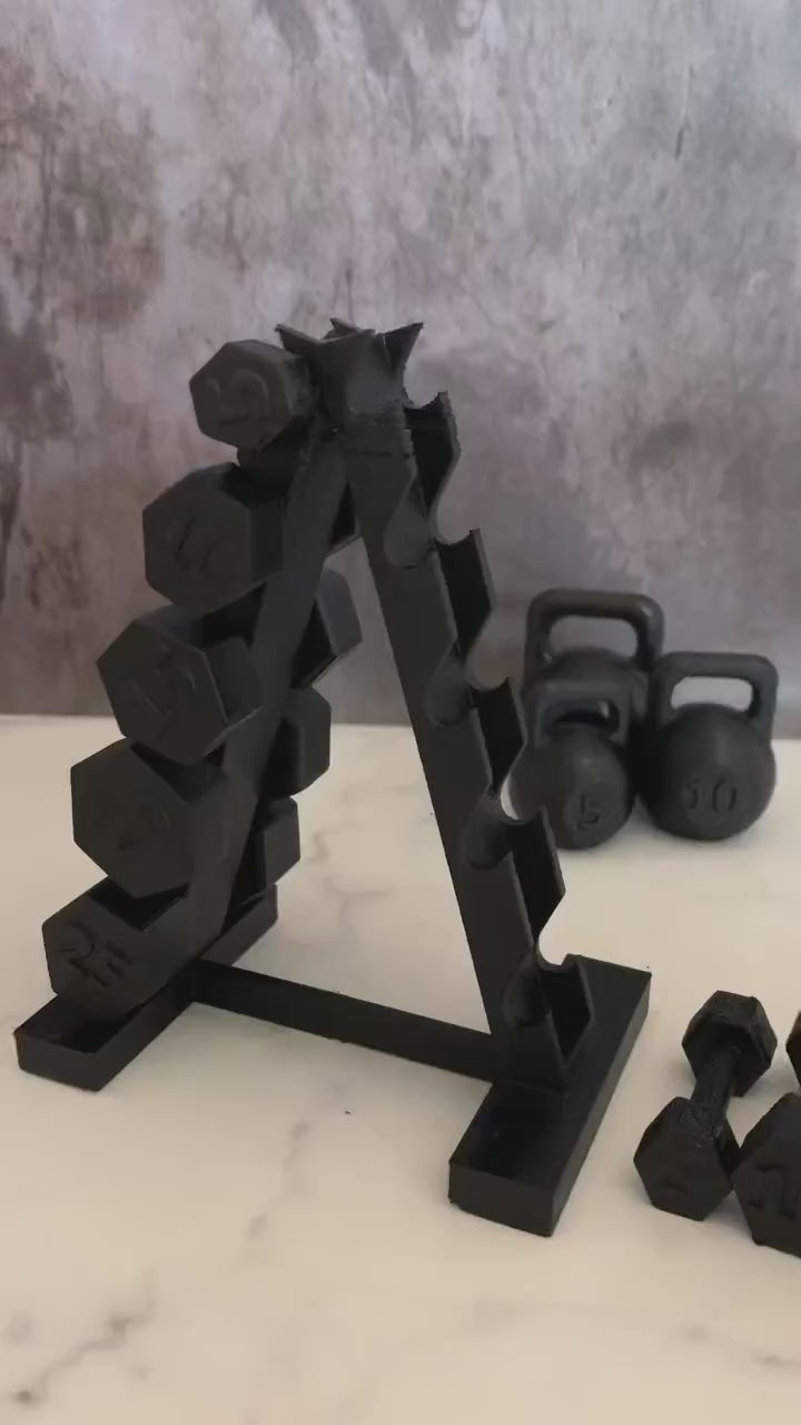 1 6 Scale Free Weight Dumbbells, 1 6 Scale Diorama, 1 6 Scale Doll furniture, Hand Weights Stand, Mini Weights, 3D Printed Gym, Body Builder