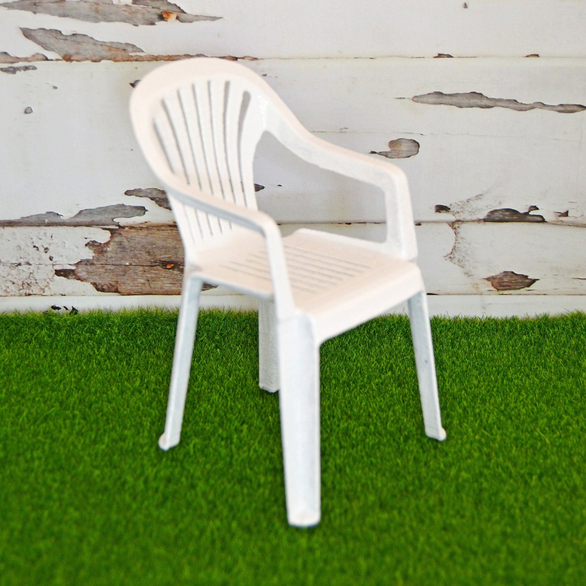Miniature Lawn Chair for Dollhouse Outdoor Furniture, Dollhouse Lounge Chair, Dollhouse Patio Furniture, 1 6 Scale Chair, Summer Dollhouse