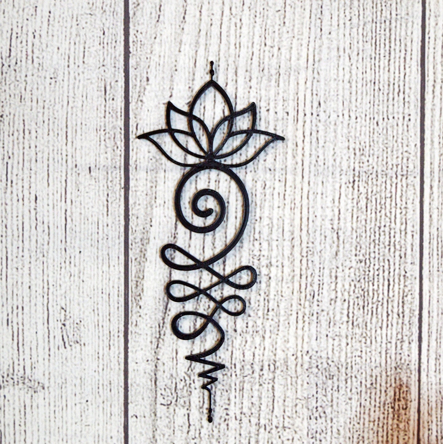 Lotus Unalome Wall Art, Spiritual Wall Art, Buddhist Wall Art, Yoga Studio Wall Art, Easy to Hang Wall Decor, 3D Wall Art Decor