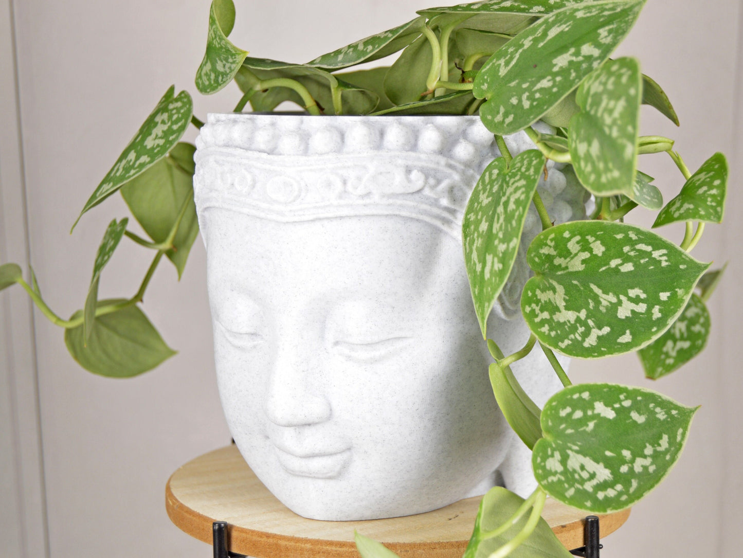 Buddha Head Planter for Indoor Plant, Buddha Pot, 3D Printed Flower Pot, 3D Printed Planter Pot, Face Planter Pot, Plant Lover Gift Ideas