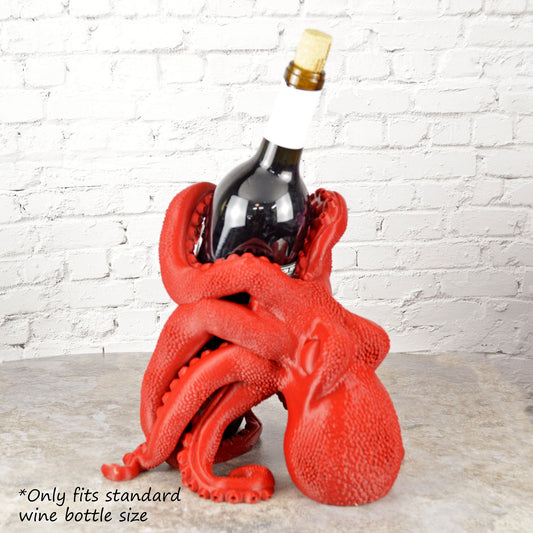 Octopus Wine Bottle Holder Countertop, Single Wine Bottle Holder, Wine Bottle Display, Wine Bottle Storage, Coastal Wine Rack