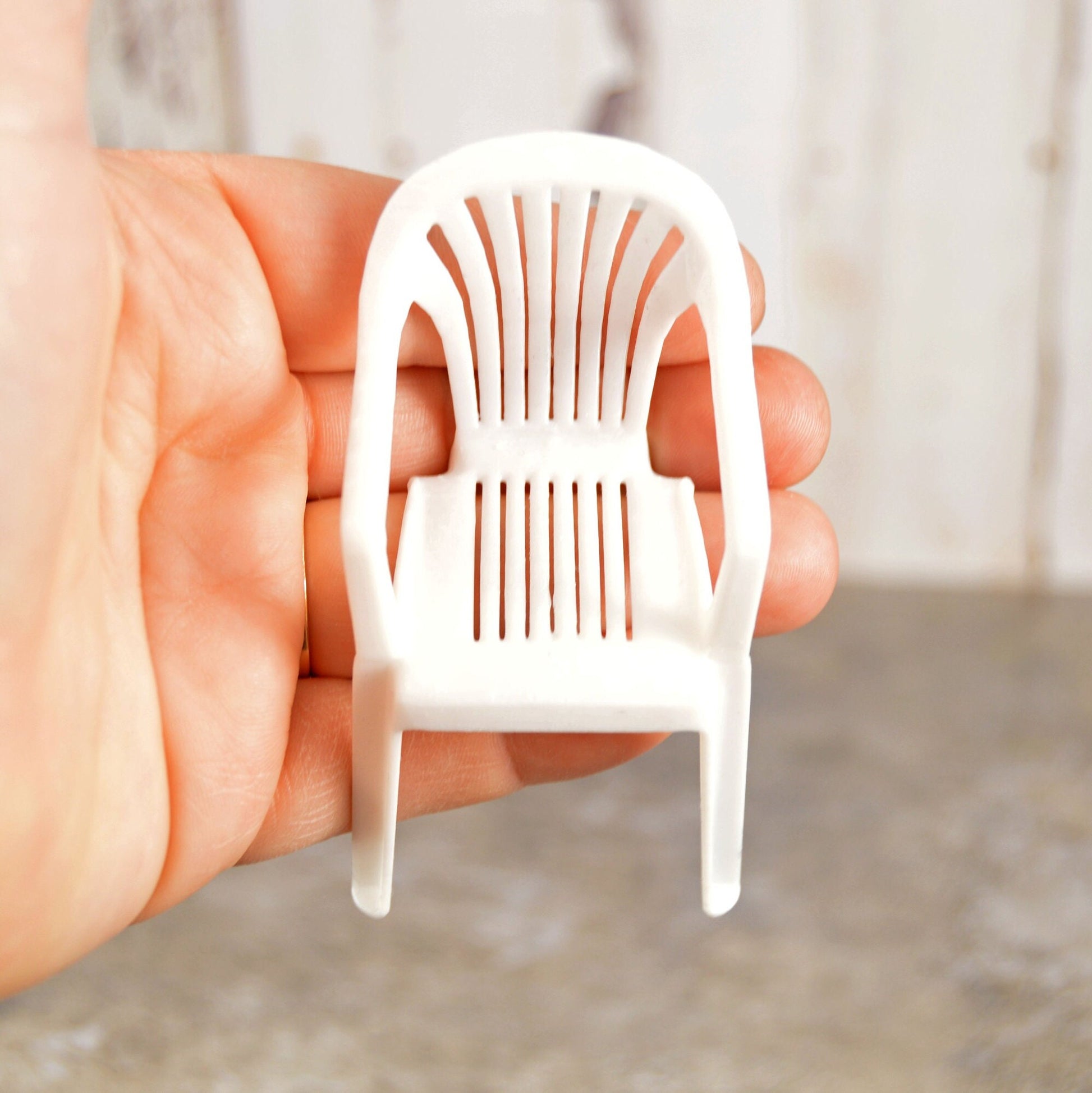 1 12 Scale Dollhouse Outdoor Furniture, Miniature Lawn Chair for Dollhouse, Mini Lawn Chair Replica, Summer Decorations for Mantle