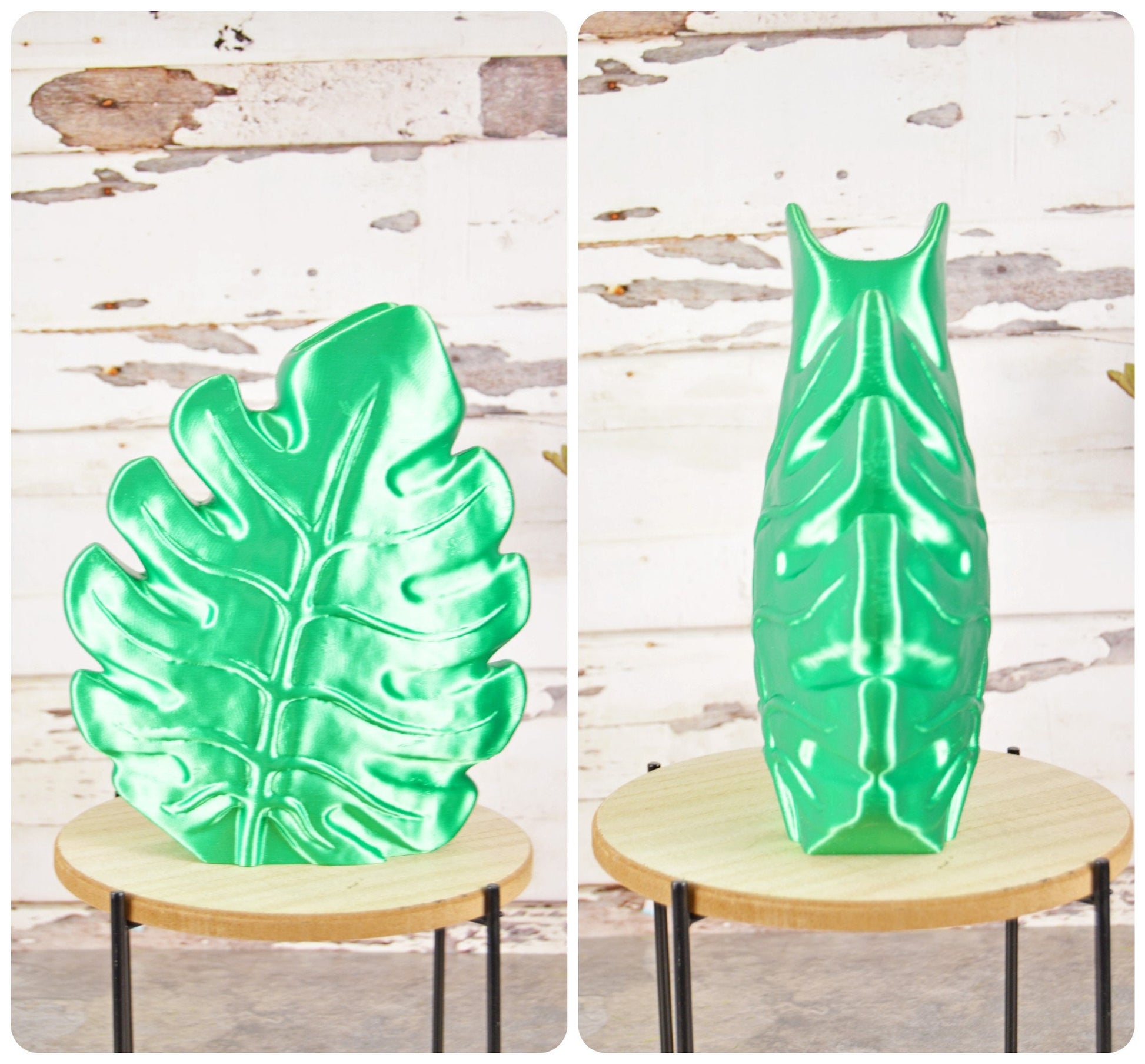 Monstera Leaf Decor, Monstera Leaf Vase, Unique Flower Vase, Vase for Dried Flowers, Fresh Flower Vase, 3D Printed Flower Vase