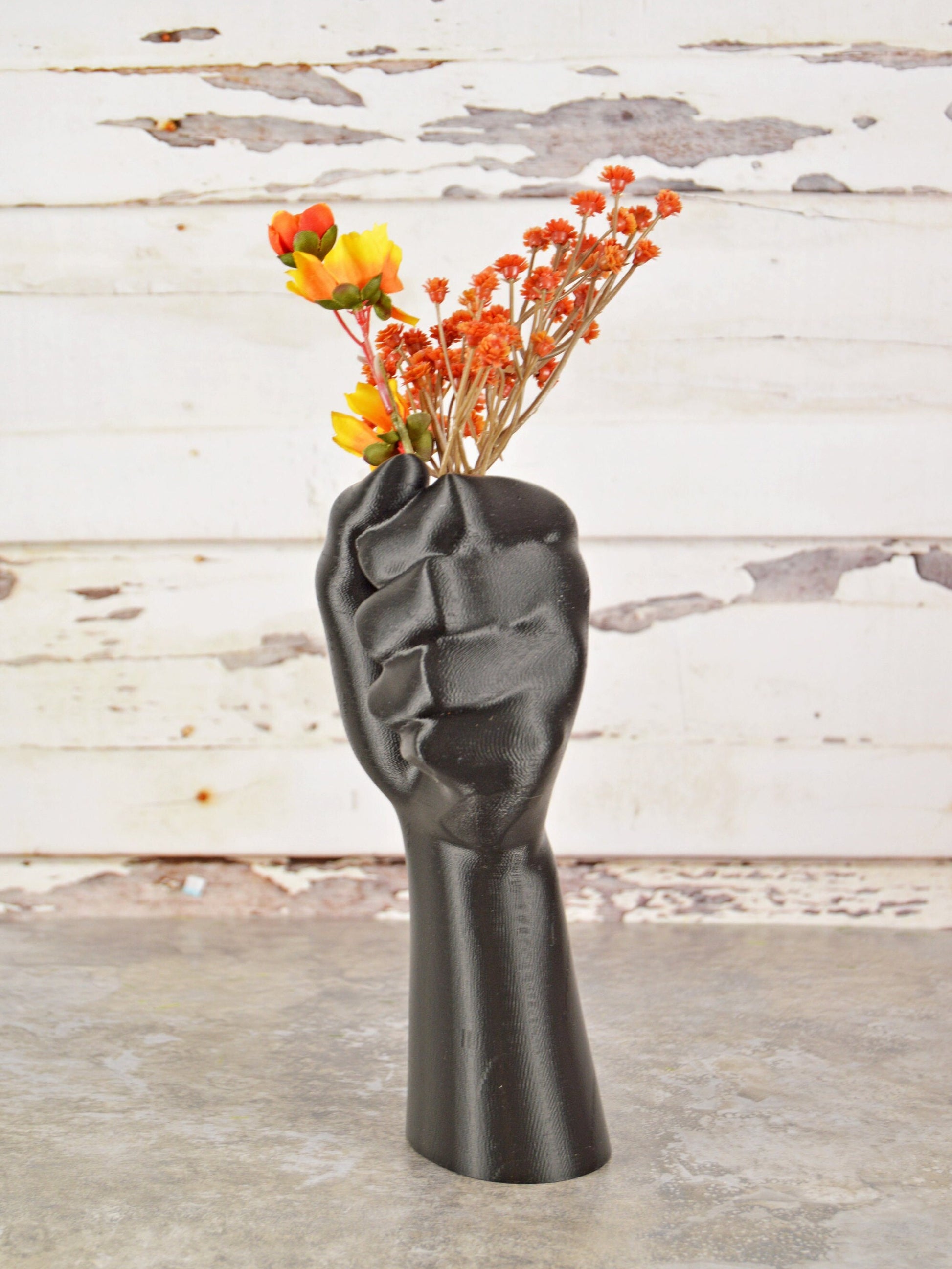 Human Hand Vase, Unique Vases for Flowers, 3D Printed Flower Vase, Mother's Day Gift from Kids, Dandelion Holder, Hand Holding Flower Vase