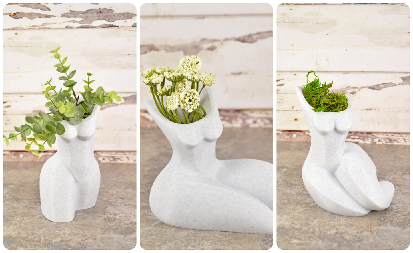 Female Torso Vase, Succulent Planter Funny, Unique Air Plant Holder, Female Form Art, Female Body Vase, Human Body Vase, Air Plant Holder