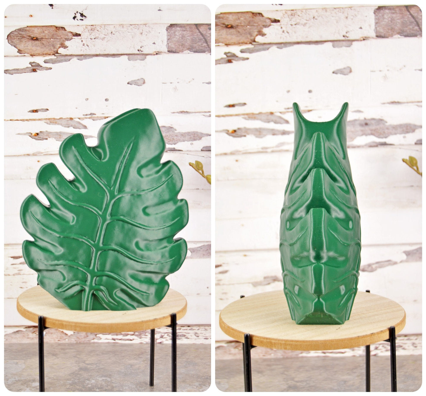 Monstera Leaf Decor, Monstera Leaf Vase, Unique Flower Vase, Vase for Dried Flowers, Fresh Flower Vase, 3D Printed Flower Vase