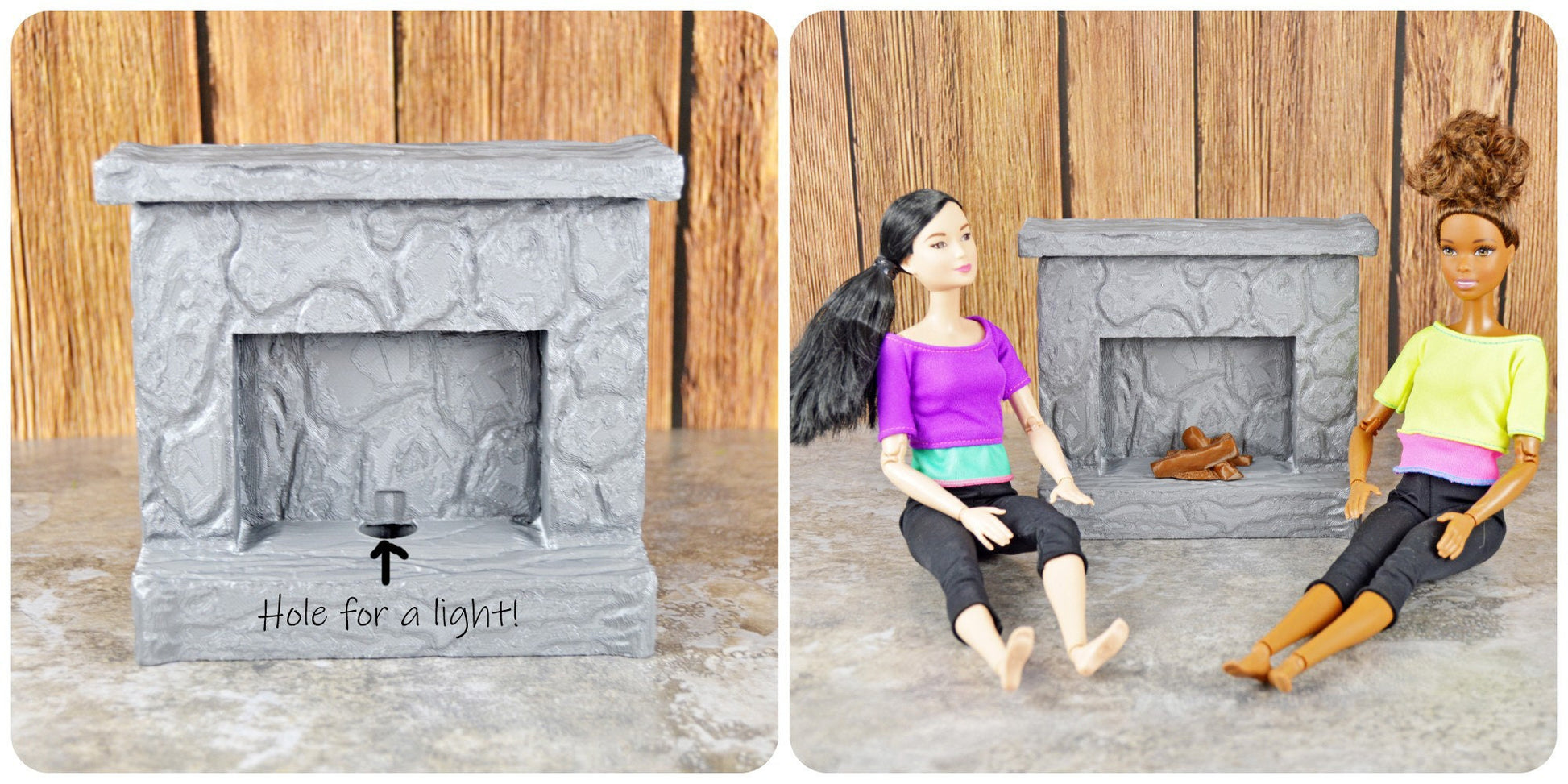1 6 Scale Fireplace, Dollhouse Fireplace Flames, Dollhouse Fireplace Kit, Dollhouse Fireplace Logs, Dollhouse Miniature Fireplace