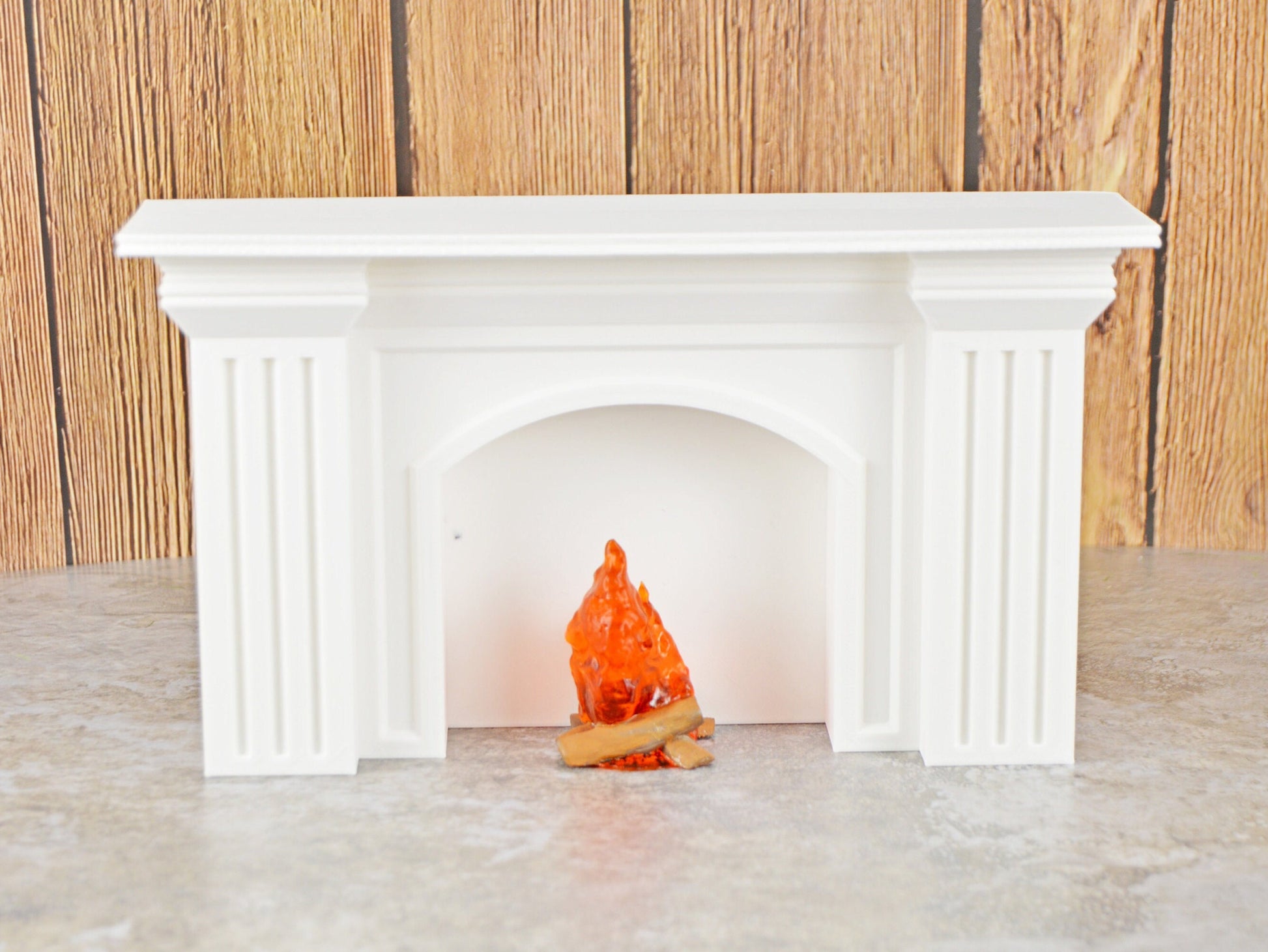 1 6 Scale Fireplace, Dollhouse Miniature Fireplace, Dollhouse Fireplace Kit, Dollhouse Fireplace Flames, Dollhouse Fireplace Logs