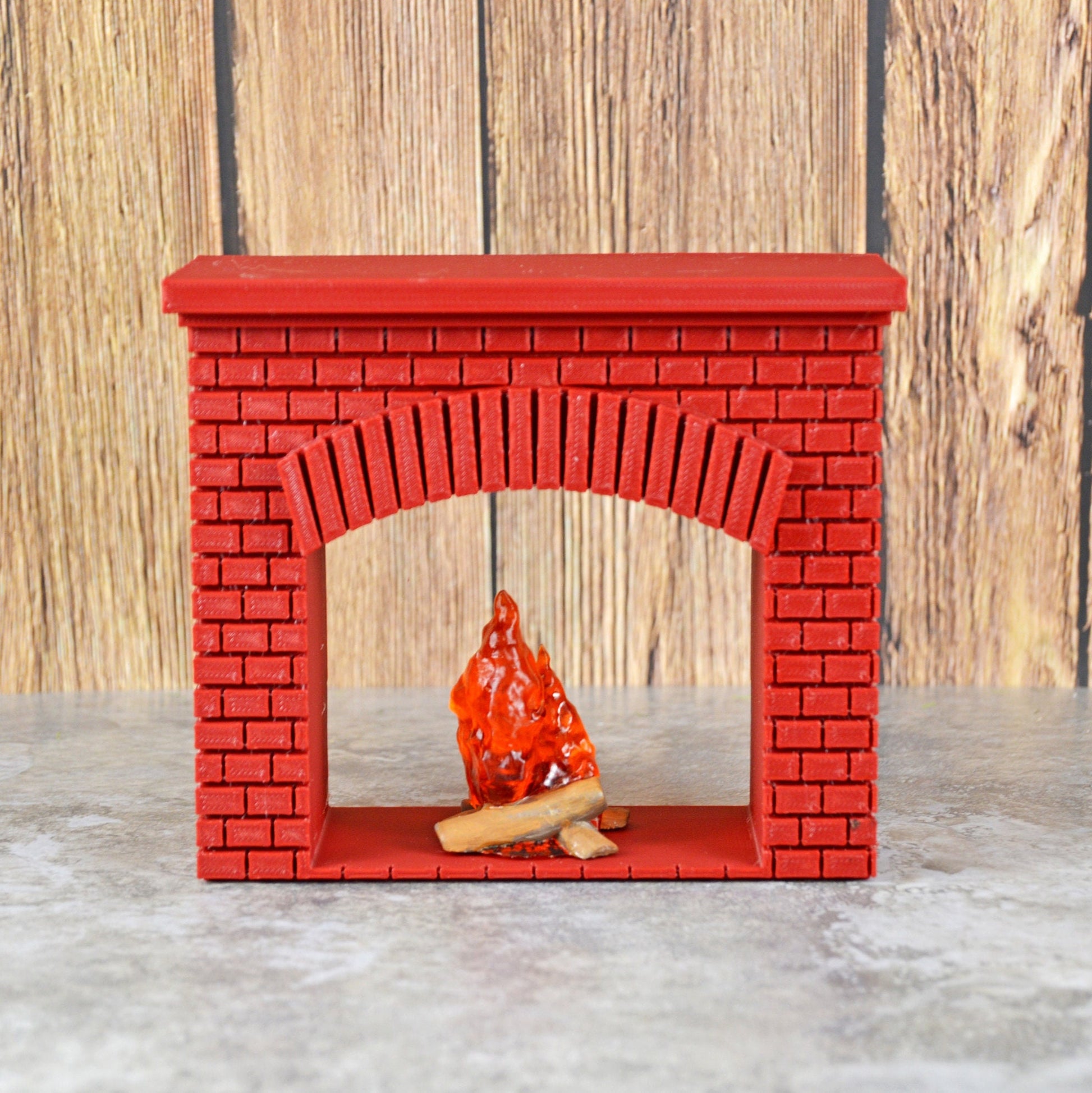 1 6 Scale Fireplace, Dollhouse Miniature Fireplace, Dollhouse Fireplace Kit, Dollhouse Fireplace Flames, Dollhouse Fireplace Logs