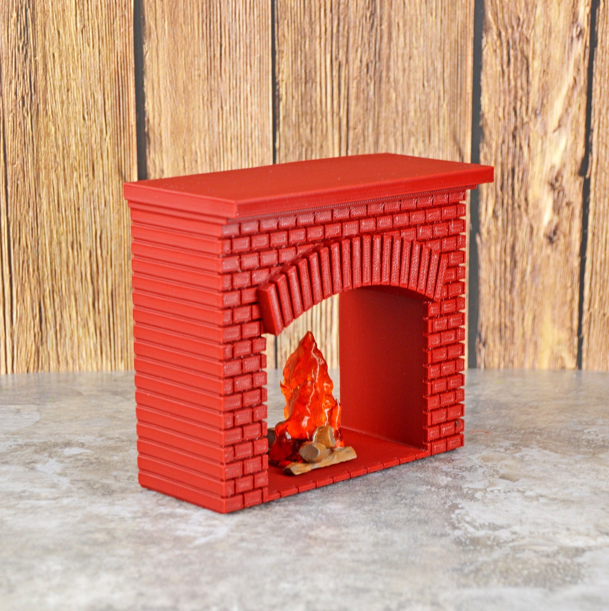 1 6 Scale Fireplace, Dollhouse Miniature Fireplace, Dollhouse Fireplace Kit, Dollhouse Fireplace Flames, Dollhouse Fireplace Logs