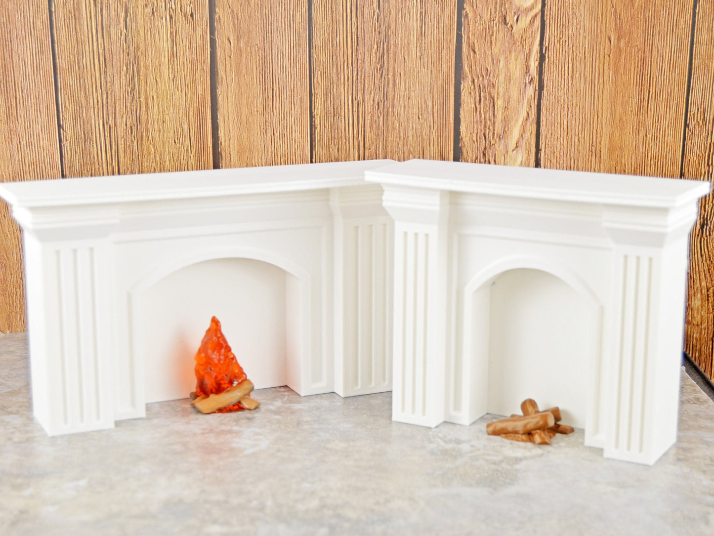 1 6 Scale Fireplace, Dollhouse Miniature Fireplace, Dollhouse Fireplace Kit, Dollhouse Fireplace Flames, Dollhouse Fireplace Logs